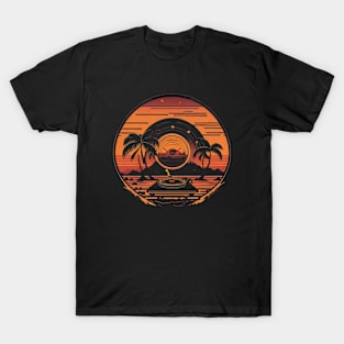 sunset with classic music T-Shirt